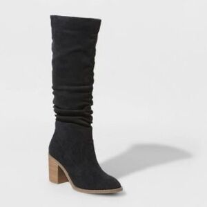 WIDE CALF Universal Thread black Lainee Scrunch Boot in women’s size 10
